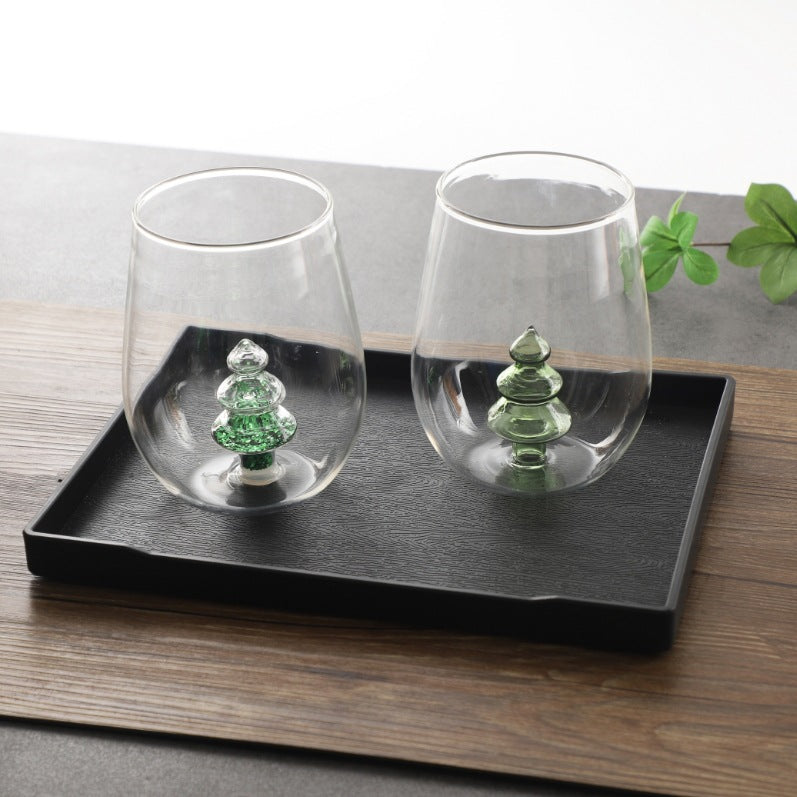 Creative High Borosilicate Glasses Christmas Tree