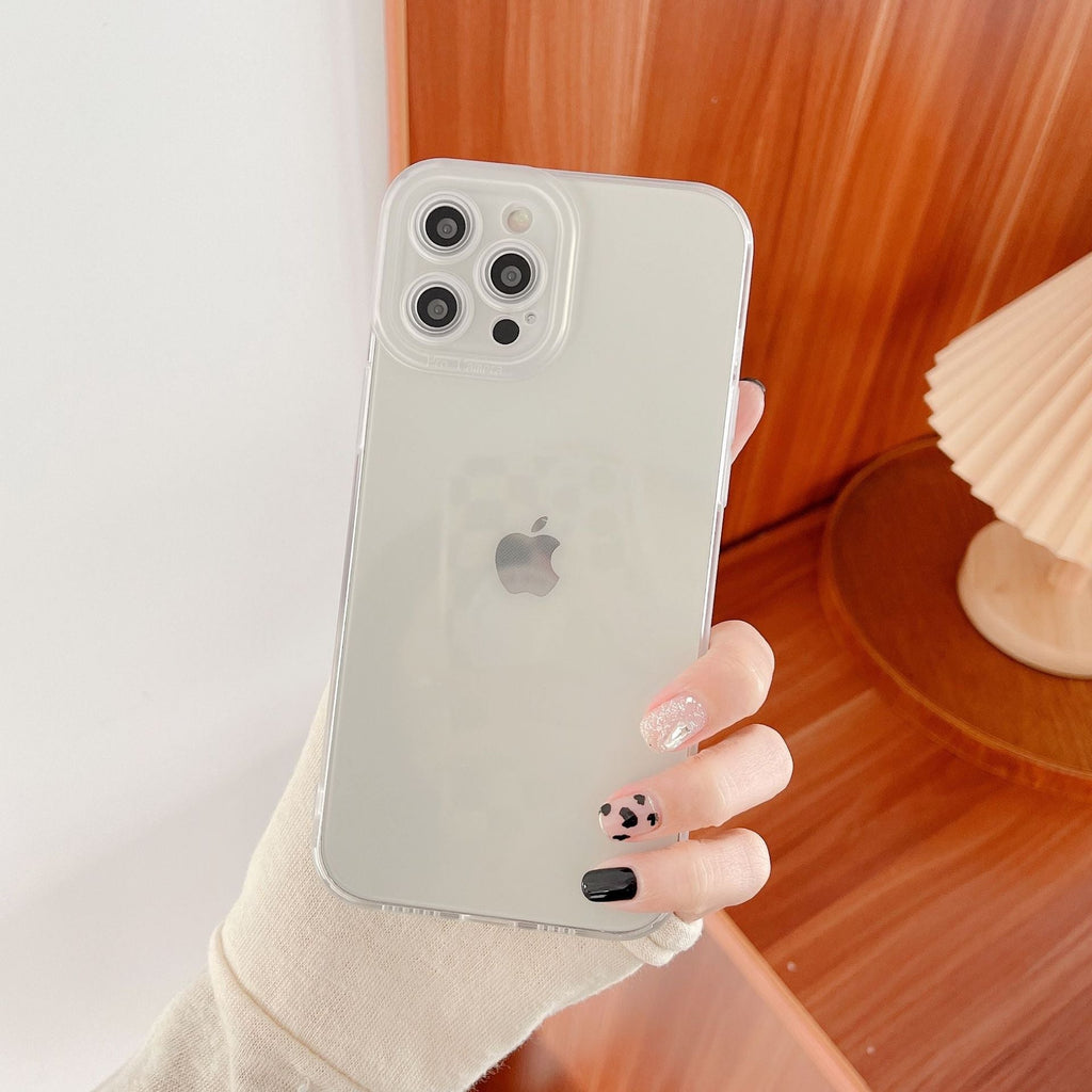 Simple Transparent Solid Color All-inclusive Mobile Phone Case