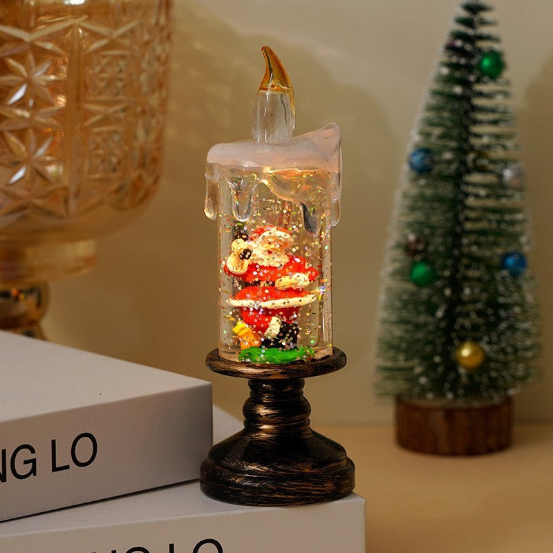Christmas Decorations Candle Light Scene Layout