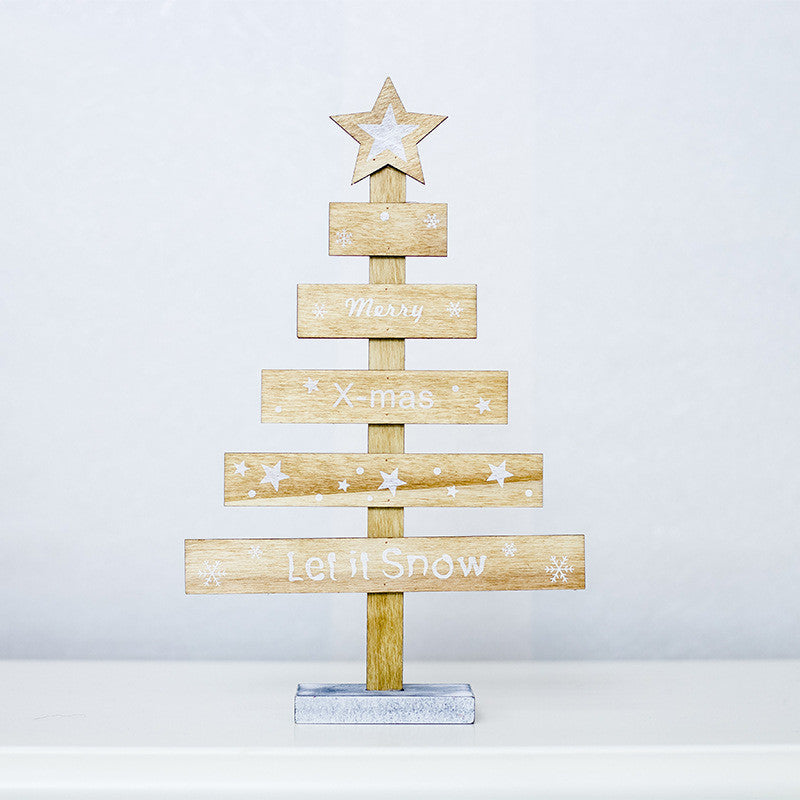 Creative Painted Letter Christmas Tree Ornaments
