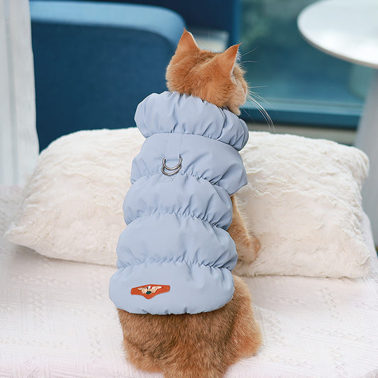 Dog Clothes Vest Warm Cotton With Buckle