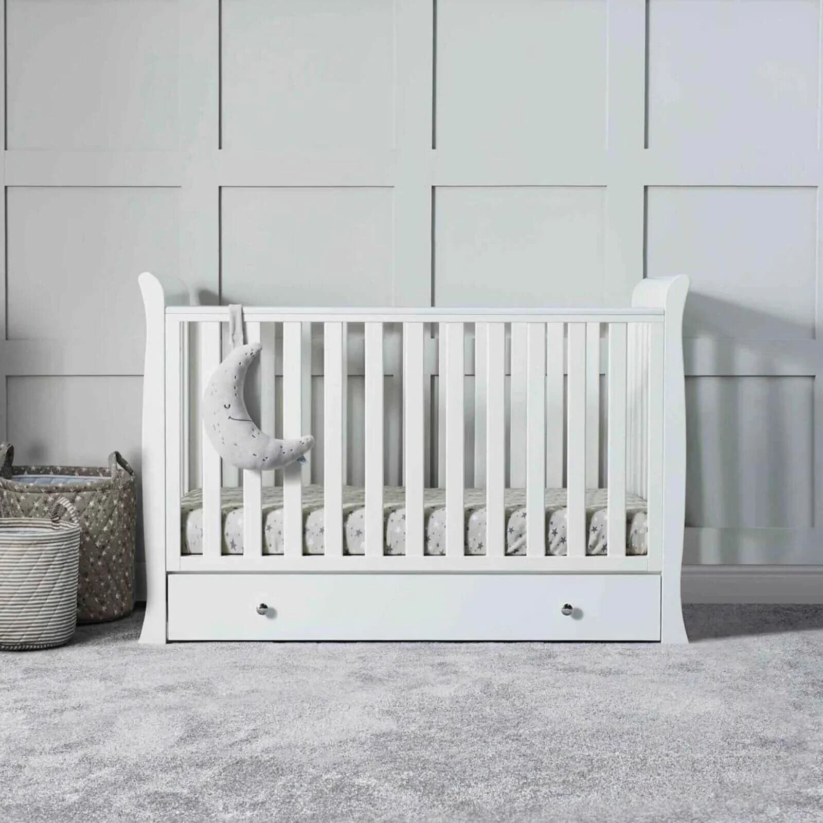 Ickle Bubba Snowdon 4-in-1 Mini Furniture Set Premium Sprung Mattress 2 pcs - White