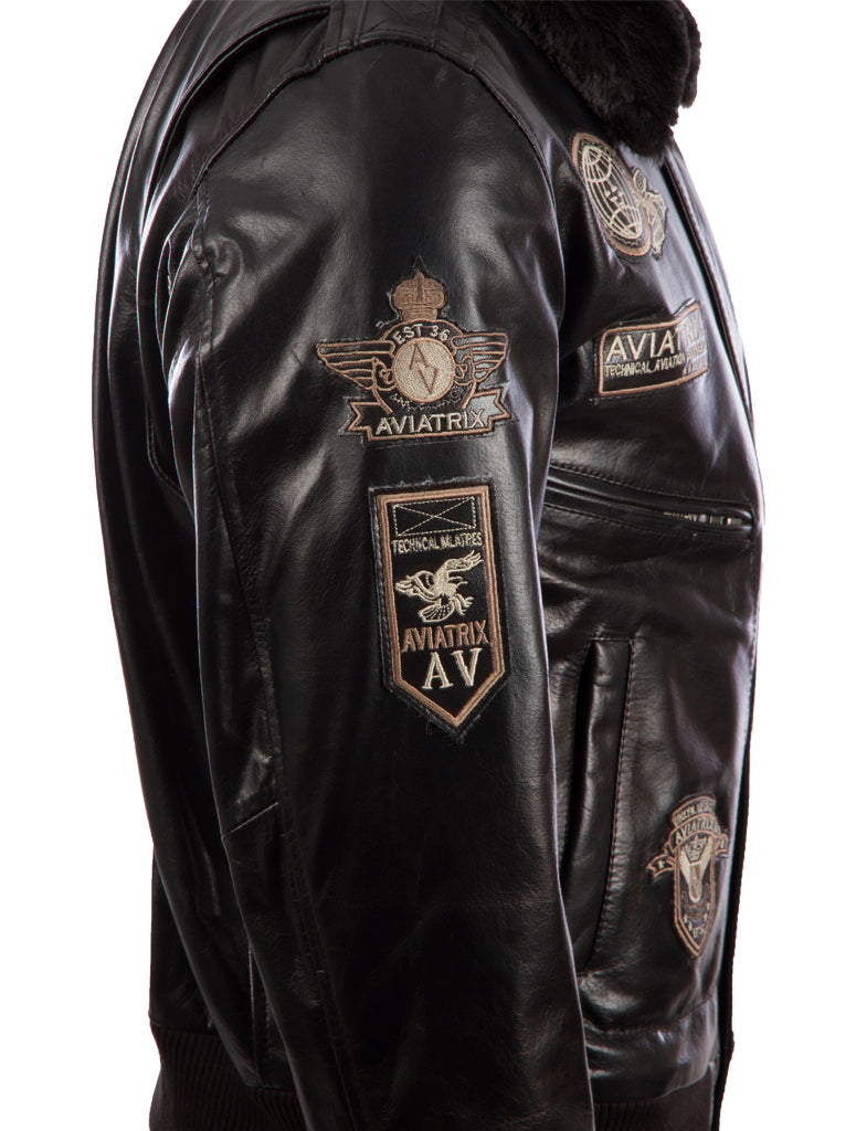 YBOB Men's Air Force Jacket - Black