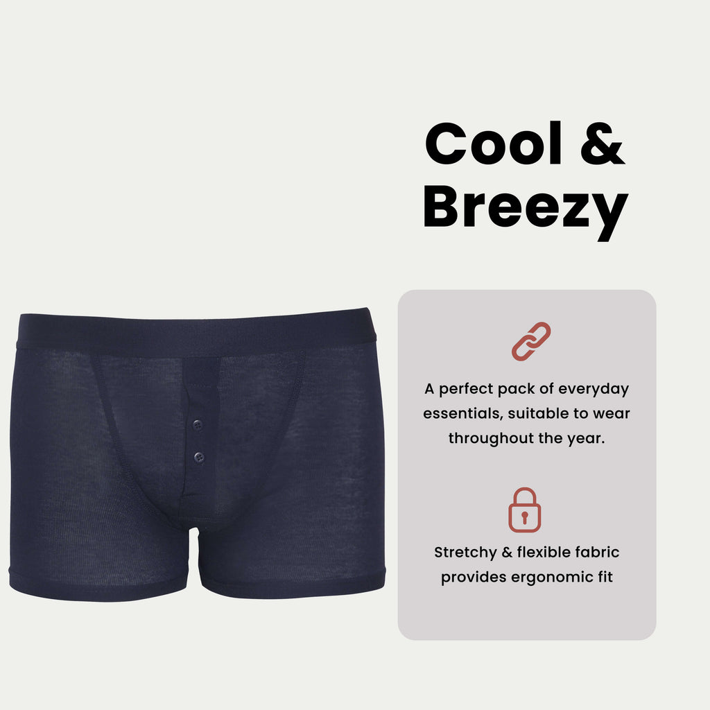 6 Pack Cotton Stretch Boxer Shorts Menswear Classic Activewear Breathable Underwear Soft and Durable Boxershorts for Men Black Navy Grey MB09 by Sock Stack