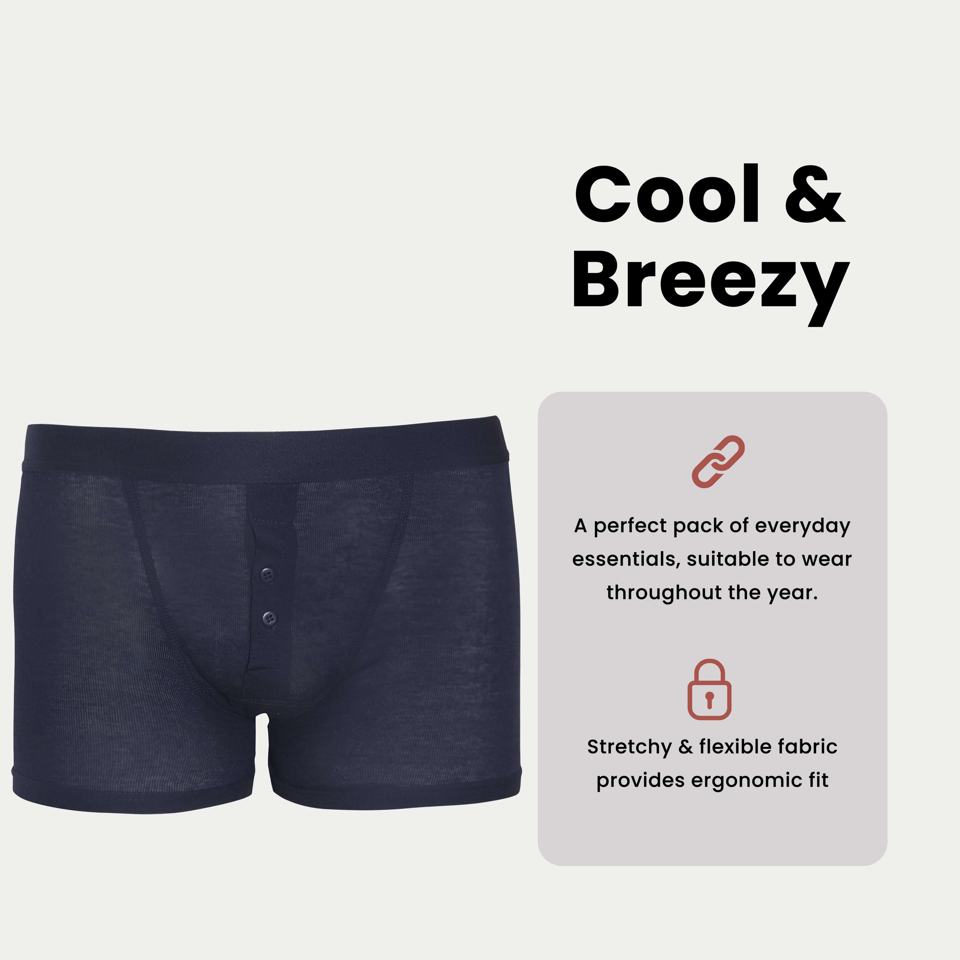 6 Pack Cotton Stretch Boxer Shorts Menswear Classic Activewear Breathable Underwear Soft and Durable Boxershorts for Men Black Navy Grey MB09 by Sock Stack