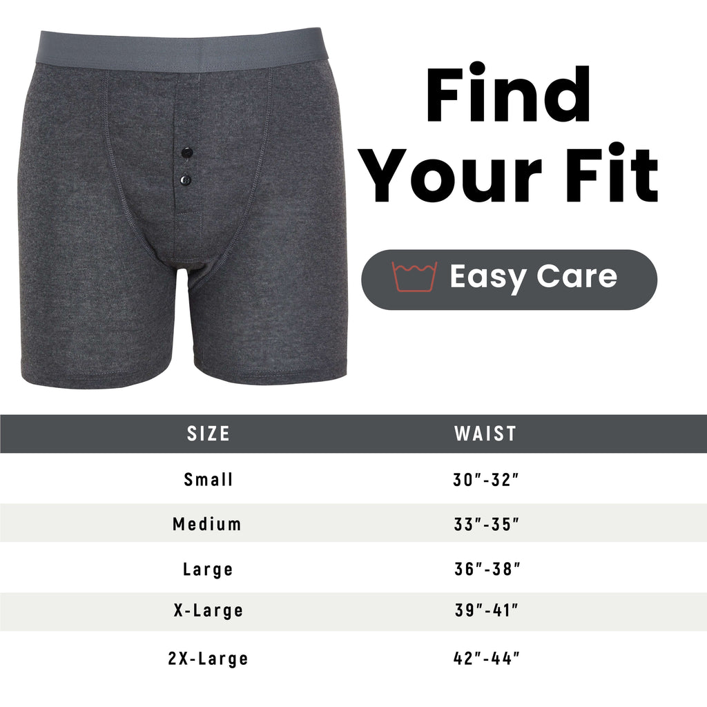 6 Pack Striped Black Grey Cotton Stretch Boxer Shorts Menswear Classic Activewear Breathable Soft and Durable Underwear for Men by Sock Stack
