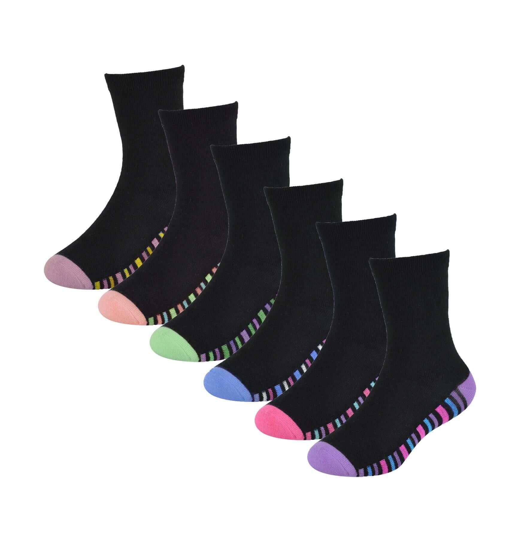 6 Pairs Kids Bamboo Socks Breathable Anti-Bacterial Moisture-Wicking Soft Comfortable Casual Socks for Boys and Girls Ages 2-13 Eco-Friendly Hypoallergenic Durable by Sock Stack