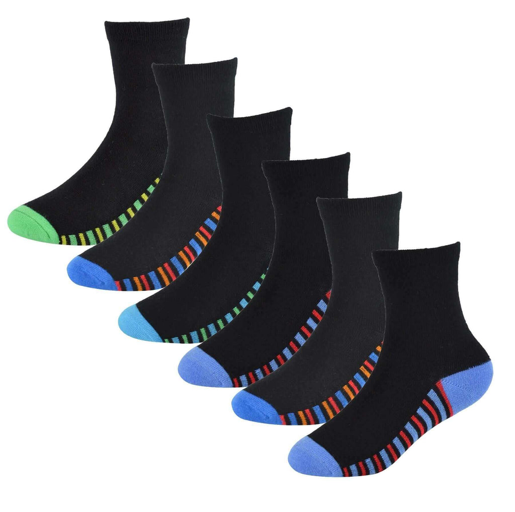 6 Pairs Kids Bamboo Socks Breathable Anti-Bacterial Moisture-Wicking Soft Comfortable Casual Socks for Boys and Girls Ages 2-13 Eco-Friendly Hypoallergenic Durable by Sock Stack