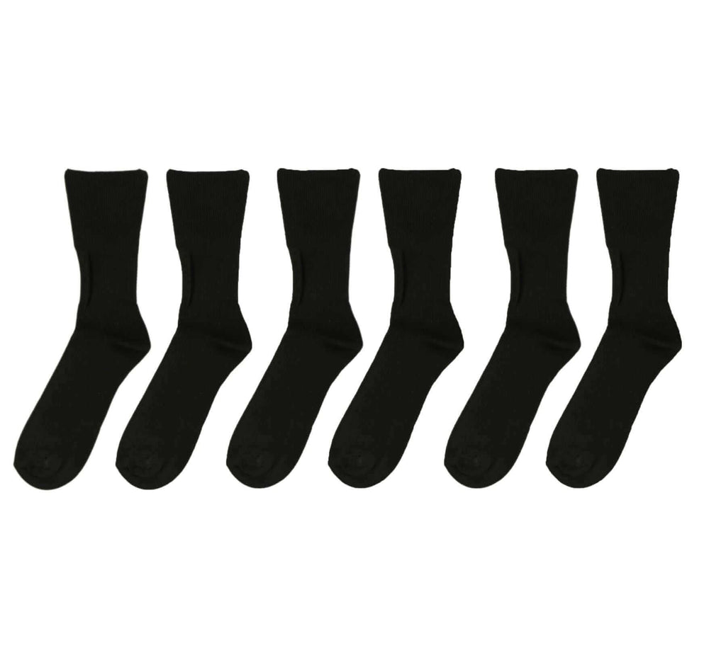 6 Pairs Men's Bamboo Diabetic Comfort Socks Moisture-Wicking Antibacterial Hypoallergenic Extra Wide Sustainable by Sock Stack