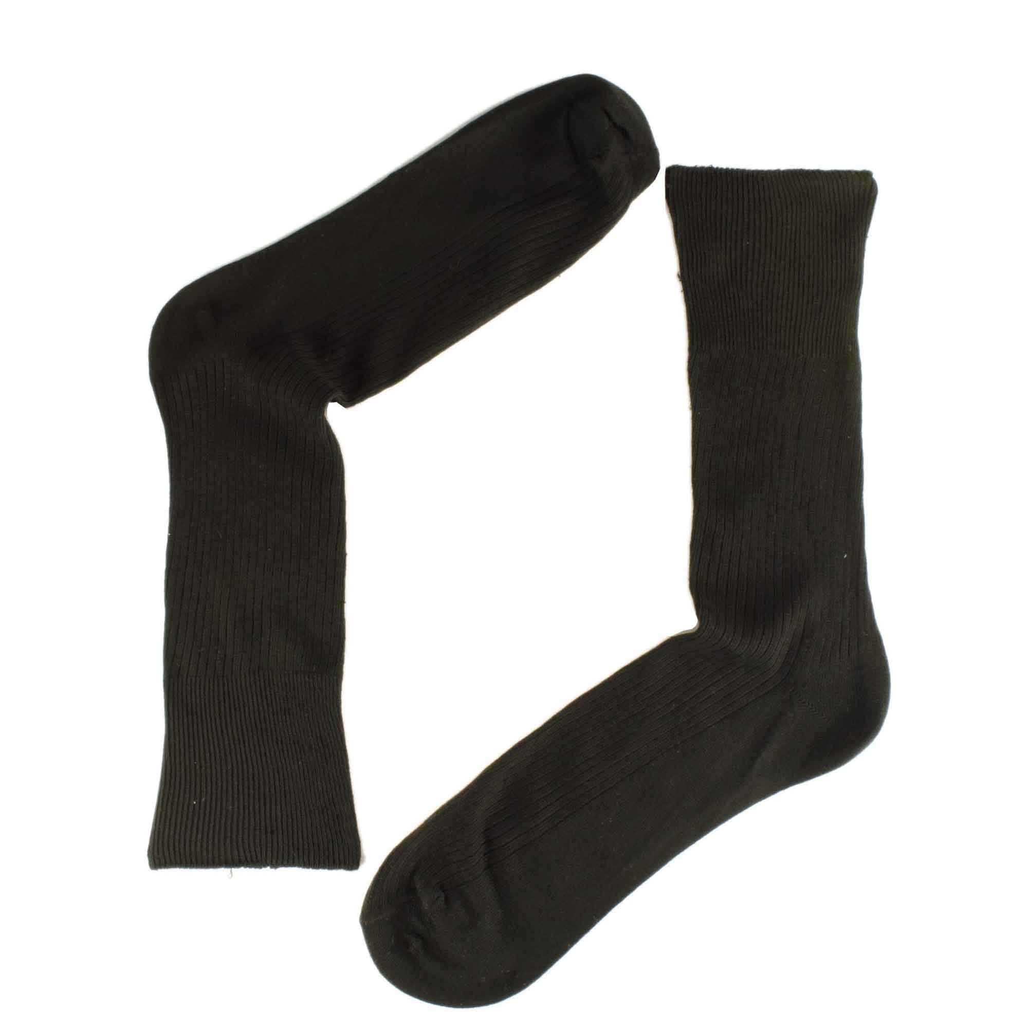 6 Pairs Mens 100 Percent Cotton Loose Top Diabetic Friendly Non Elastic Socks Moisture Wicking Breathable Antibacterial Comfortable Daily Wear Assorted Colours by Sock Stack