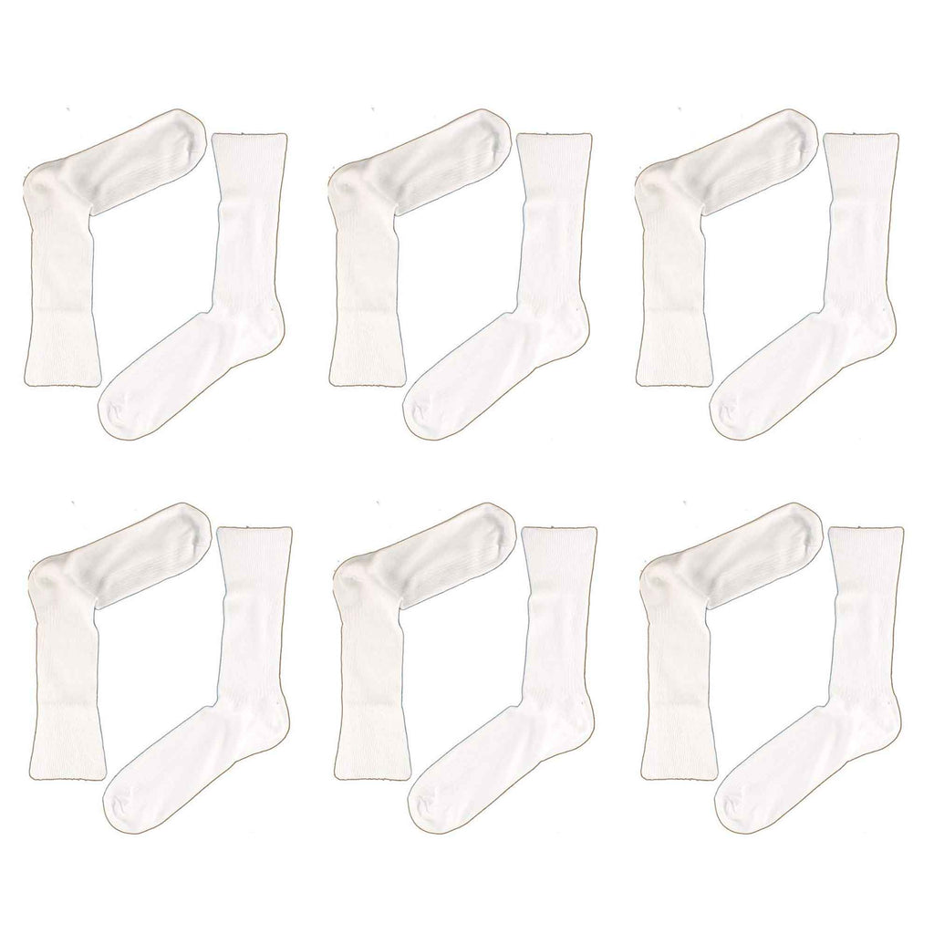 6 Pairs Mens 100 Percent Cotton Loose Top Diabetic Friendly Non Elastic Socks Moisture Wicking Breathable Antibacterial Comfortable Daily Wear Assorted Colours by Sock Stack