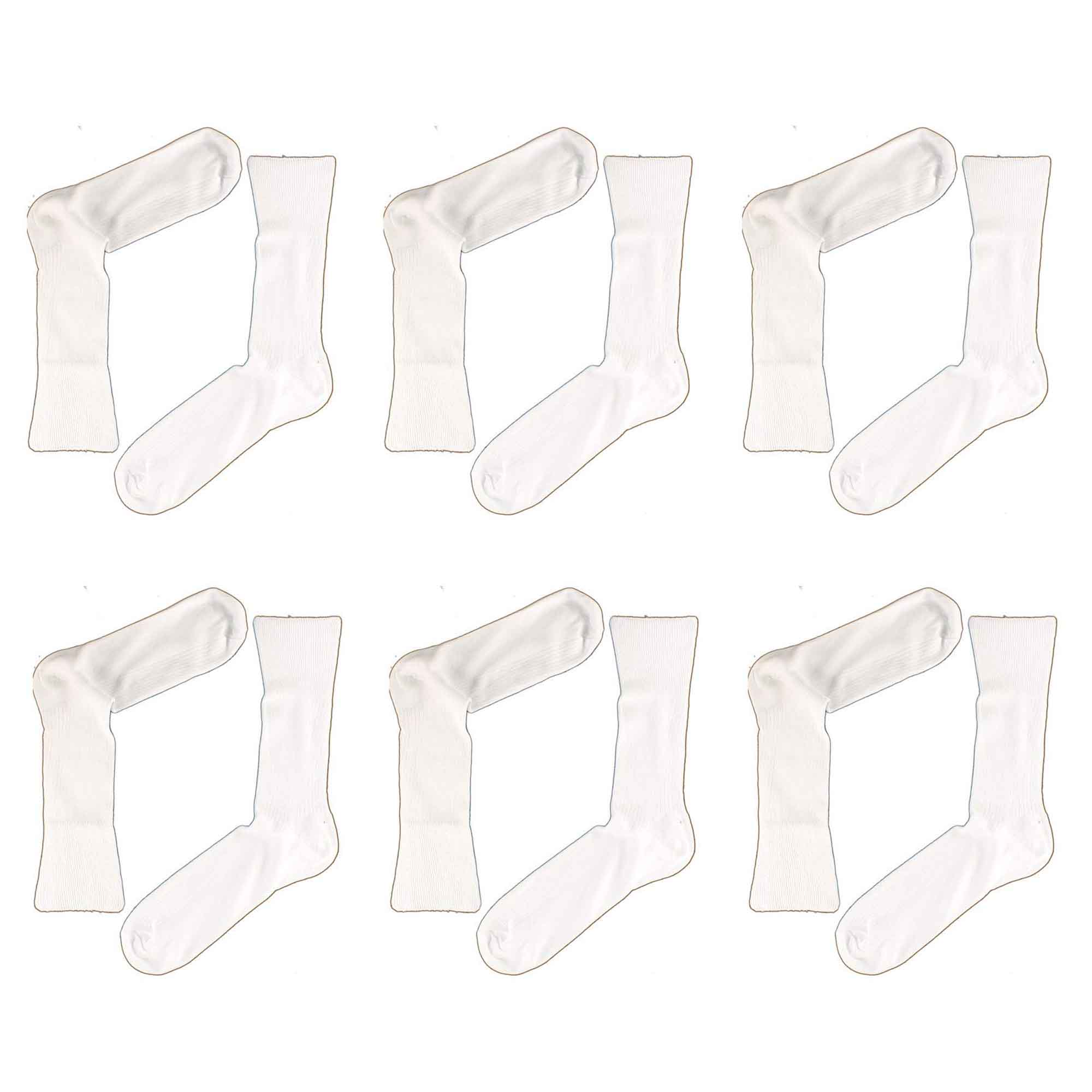 6 Pairs Mens 100 Percent Cotton Loose Top Diabetic Friendly Non Elastic Socks Moisture Wicking Breathable Antibacterial Comfortable Daily Wear Assorted Colours by Sock Stack