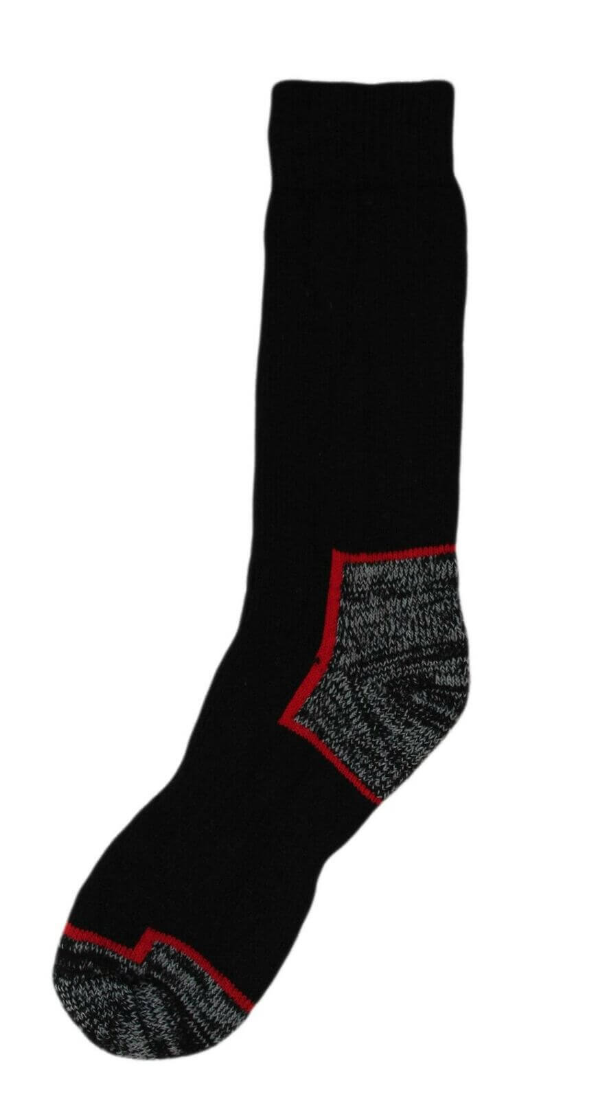 6 Pairs Mens Heavy Duty Work Socks Reinforced Heel and Toe Cushioned Anti-Blister Durable Construction Steel Toe Boot Sock UK 6-11 EUR 39-45 by Sock Stack