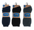 6 Pairs Thick Cushioned Men's Boot Socks Heavy Duty Cotton Rich Reinforced Heel and Toe for Durability and Comfort Ideal for Work and Hiking by Sock Stack
