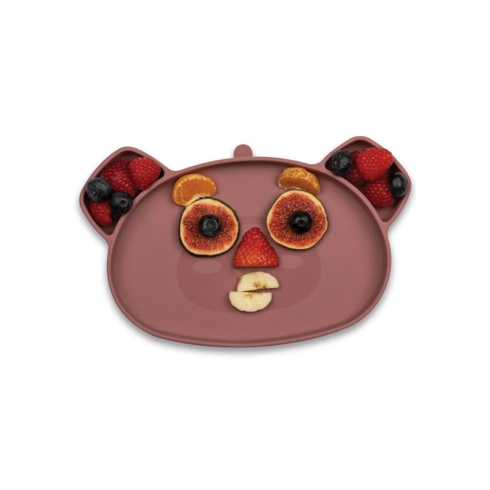 TUM TUM Silicone Weaning Bowl & Spoon Set Betsy Bear - Pink