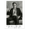 Contemplative Mood Poster. Stylish Man with Whiskey & Cigarette - Retro Decor