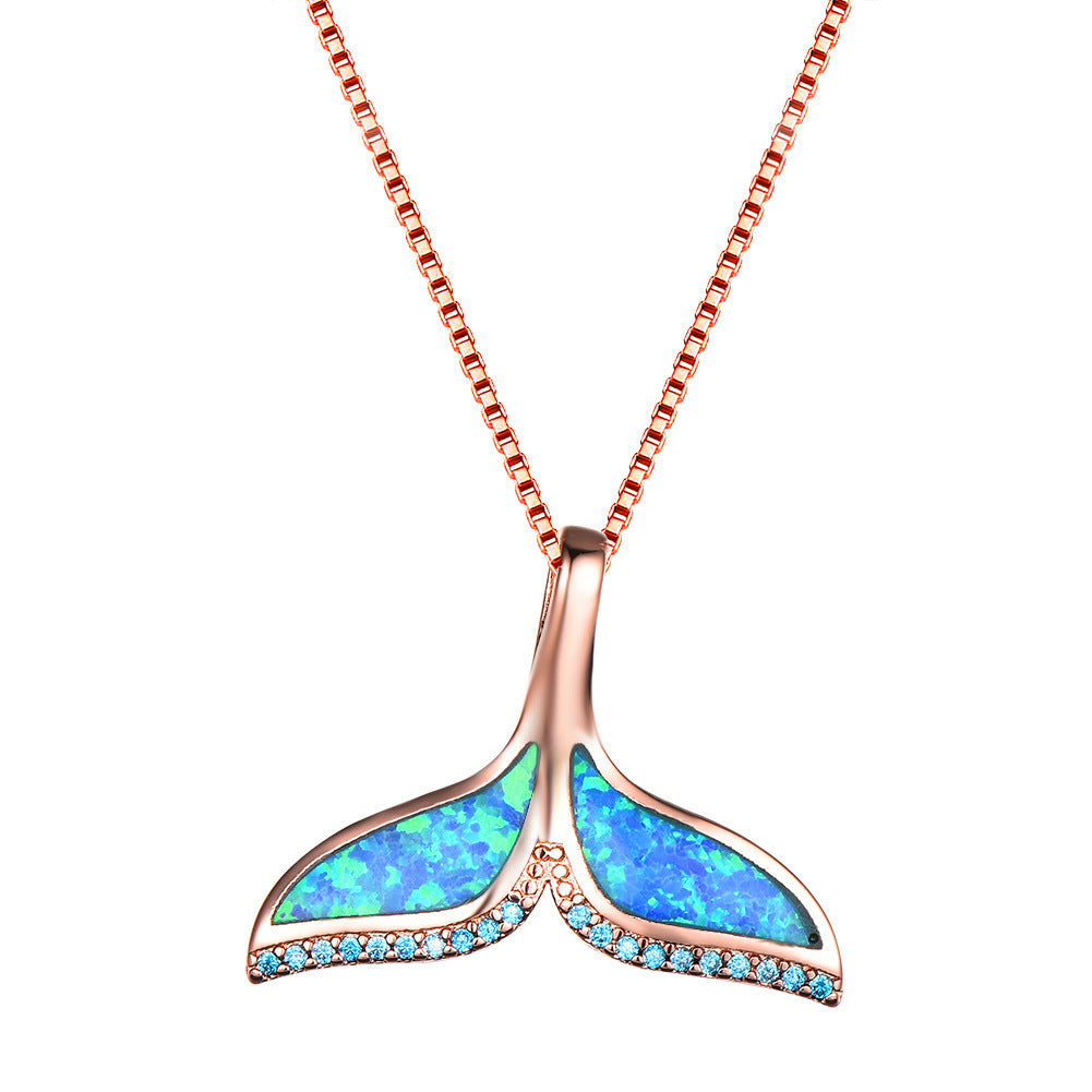 Fashion Creative Fishtail Lady Small  Necklace
