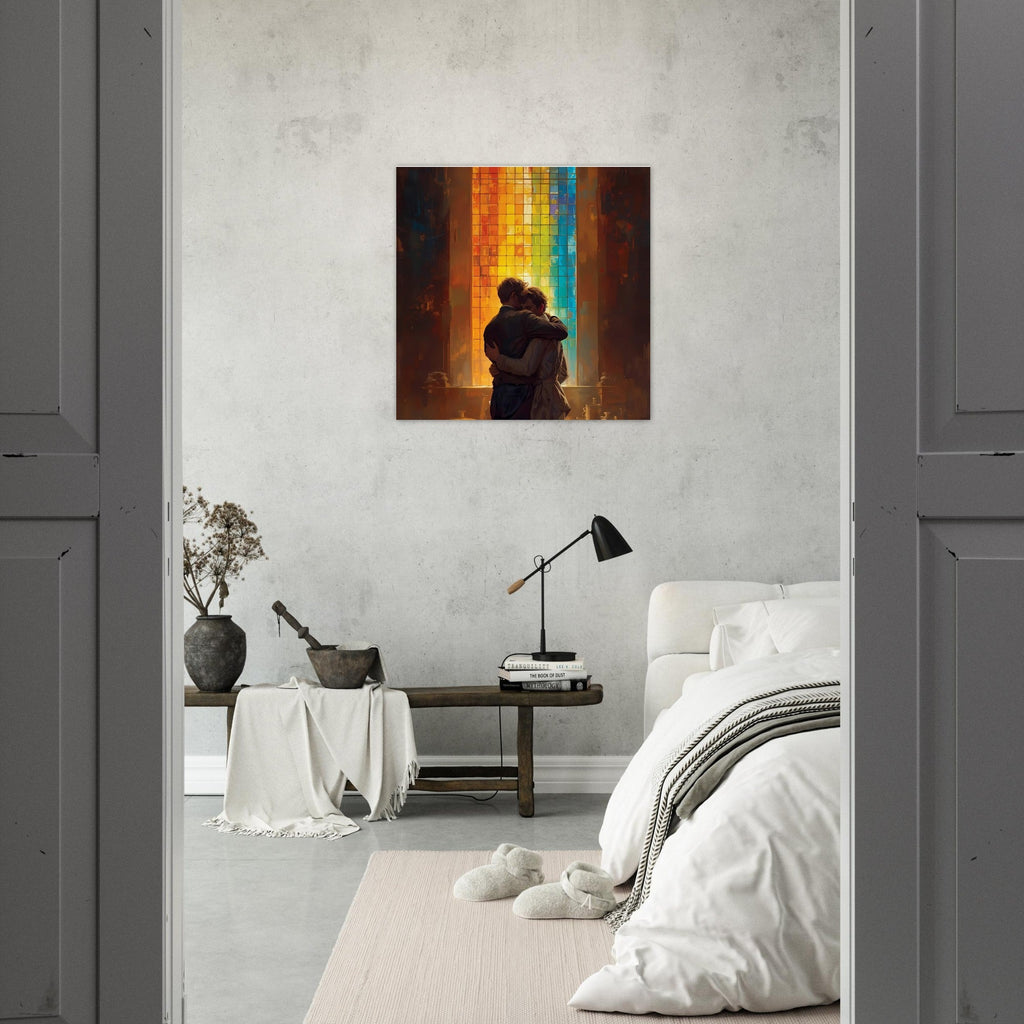 Rainbow Window Poster – Love and Unity Art Print - Vibrant Wall Decor
