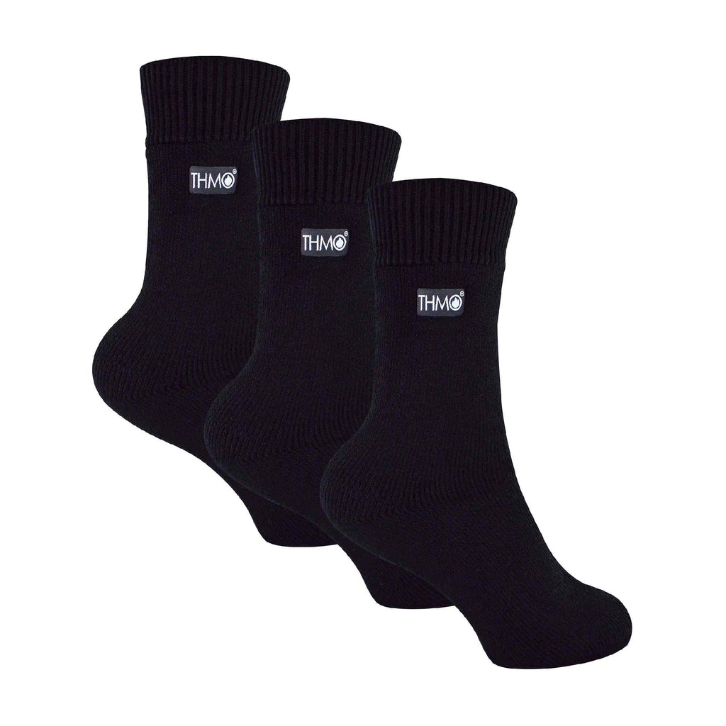 3 Pairs Kids Thermal Socks Ribbed Soft Top Fleece Inner