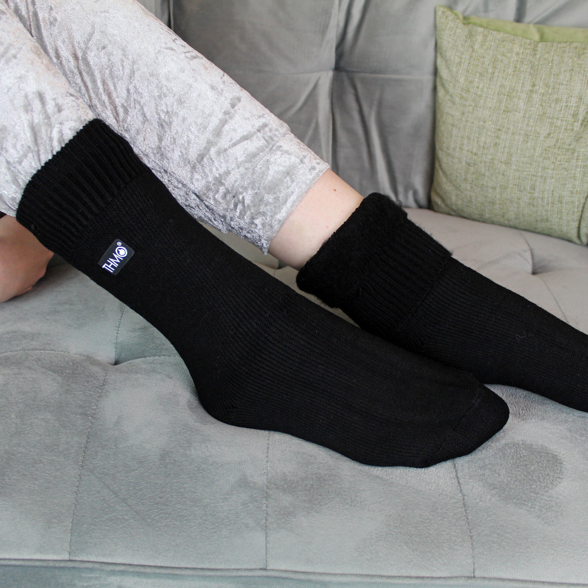 3 Pairs Kids Thermal Socks | Ribbed Soft Top Fleece Fluffy Inner Warm Socks