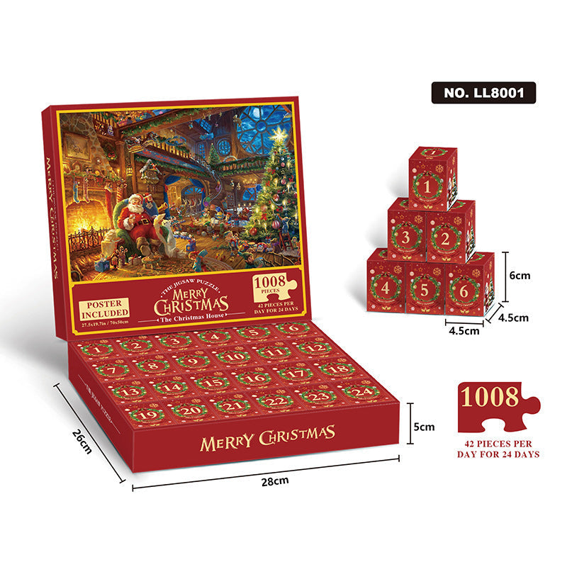Christmas Advent Calendar Puzzle - 24 Days of Jigsaw Fun | Unique Holiday Countdown with Daily Puzzle Surprises