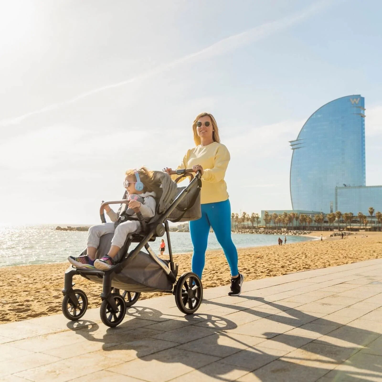 Mee-Go Uno Plus 2-in-1 Pushchair & Pram - Black/Rose