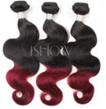 Xuchang real person wig Brazil hair curtain dice curtain wine red two-color body wave hair curtain one generation