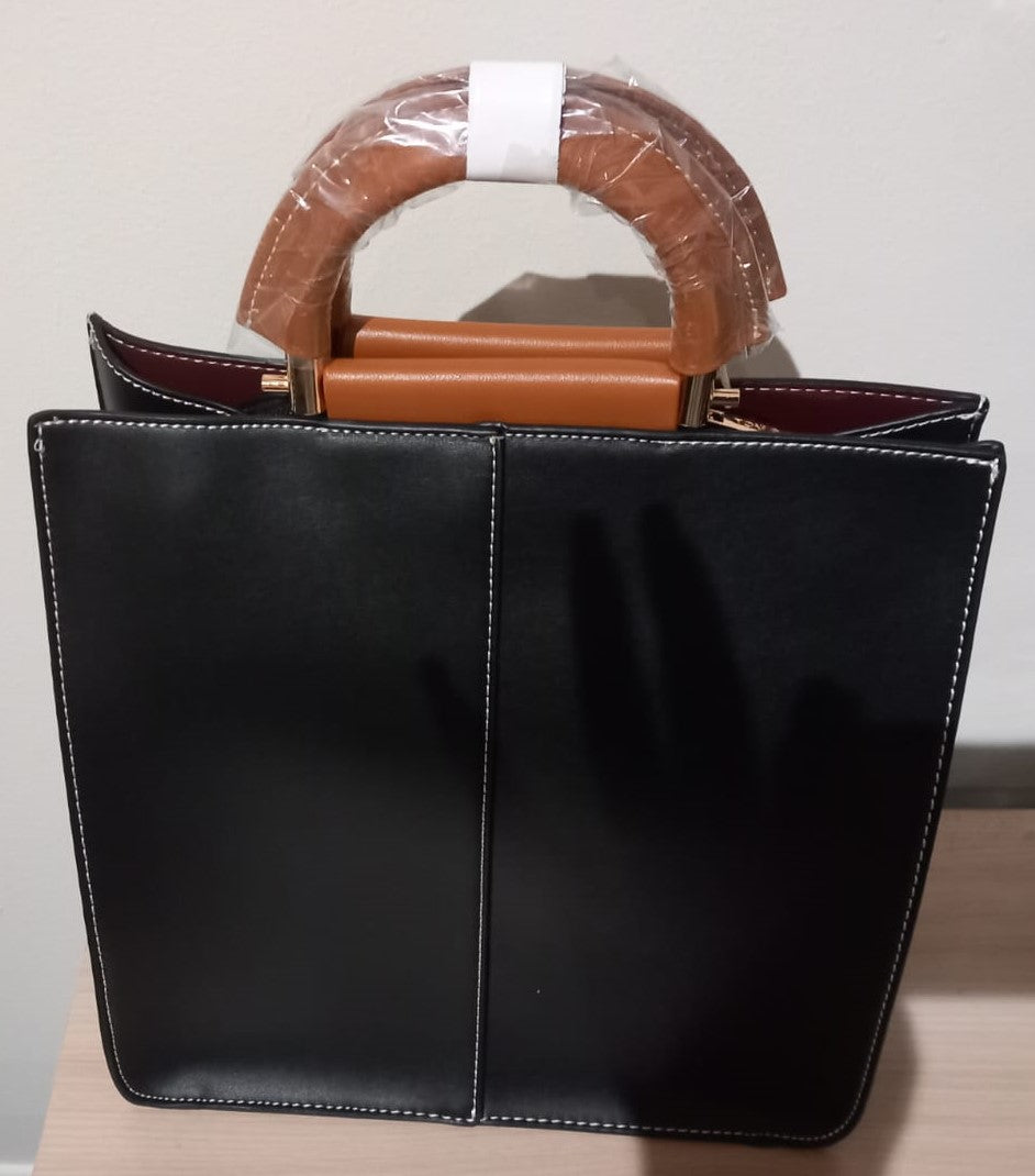 Leather effect Biface handbag 6762