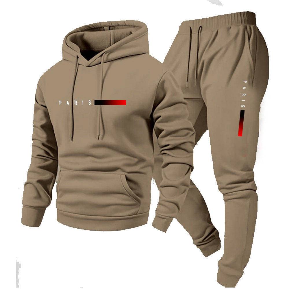 Loose Letter Sweater Coat Long Sleeve Trousers Cover