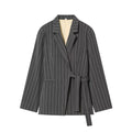 Women’s Stylish Wrap-style Belted Casual Suit