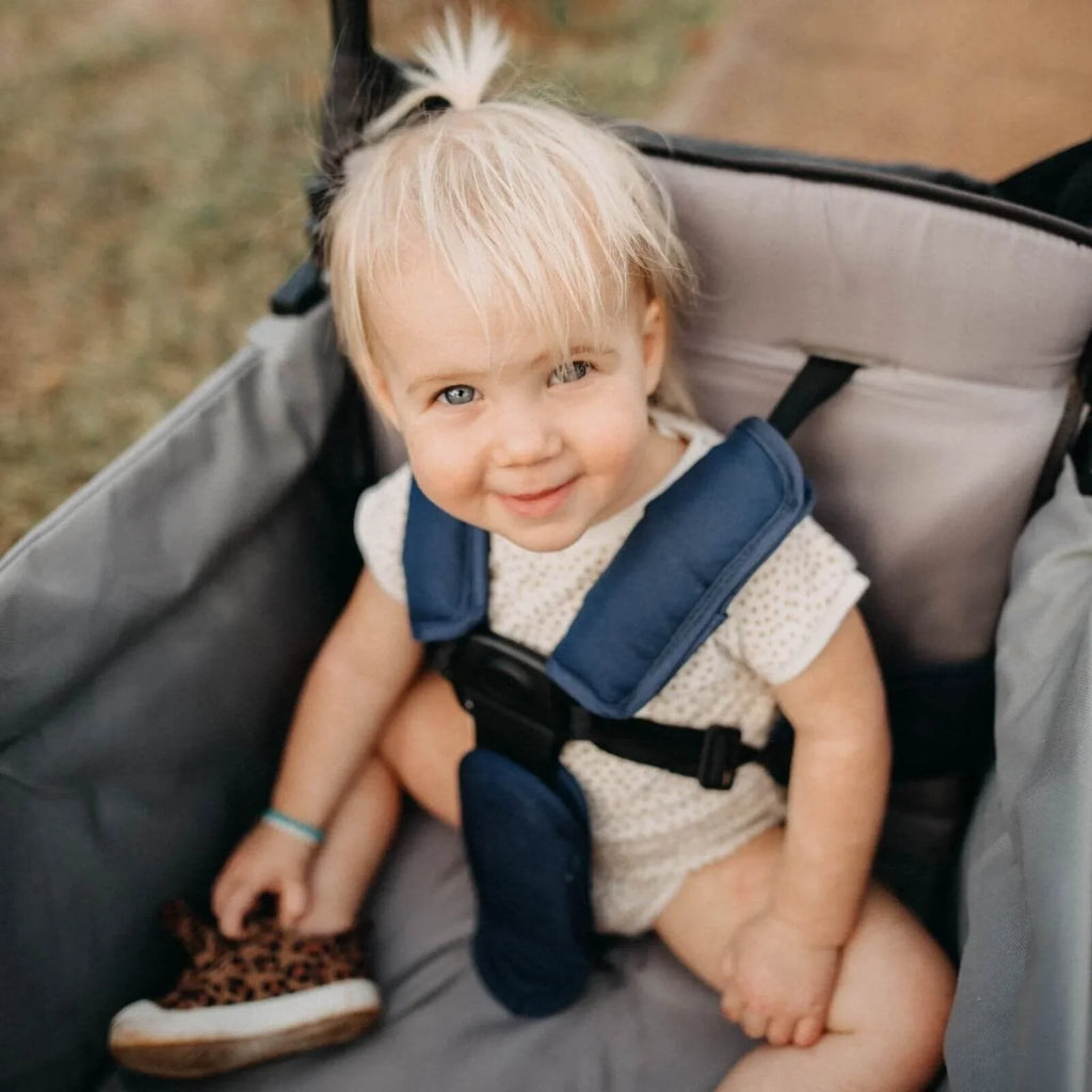 Wonderfold X2 Push & Pull Double Stroller Wagon - Midnight Blue