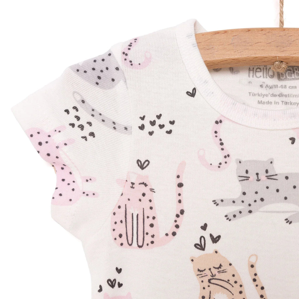 HelloBaby Baby Girl Short Sleeve Body - Ecru