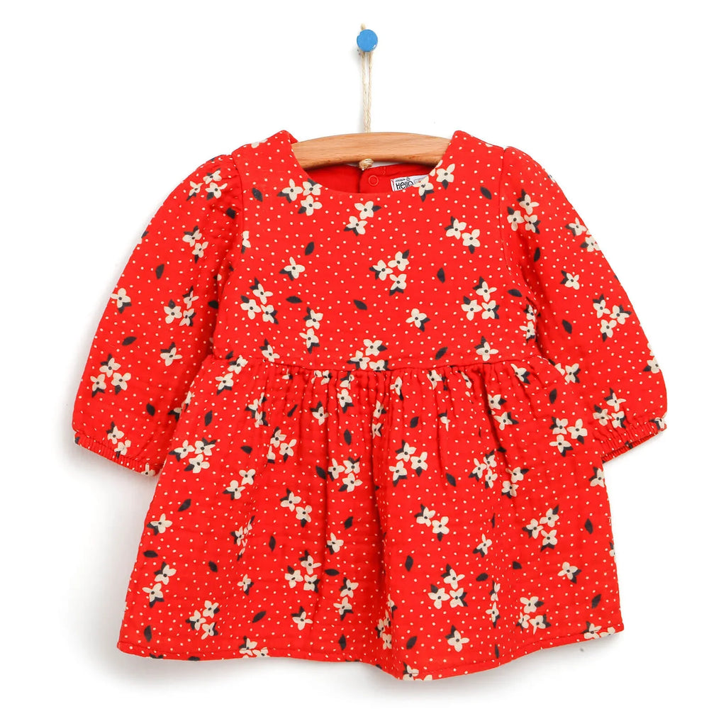 HelloBaby Basic Baby Girl Floral Muslin - Coral