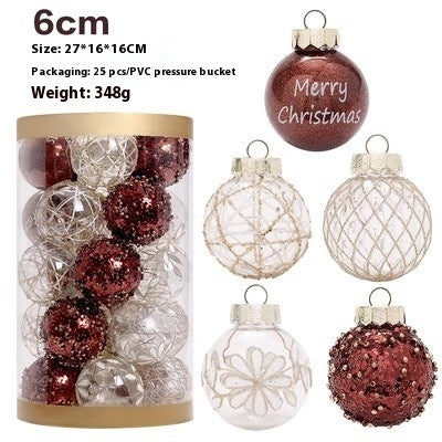 Christmas Decorations 6CM Painted PET