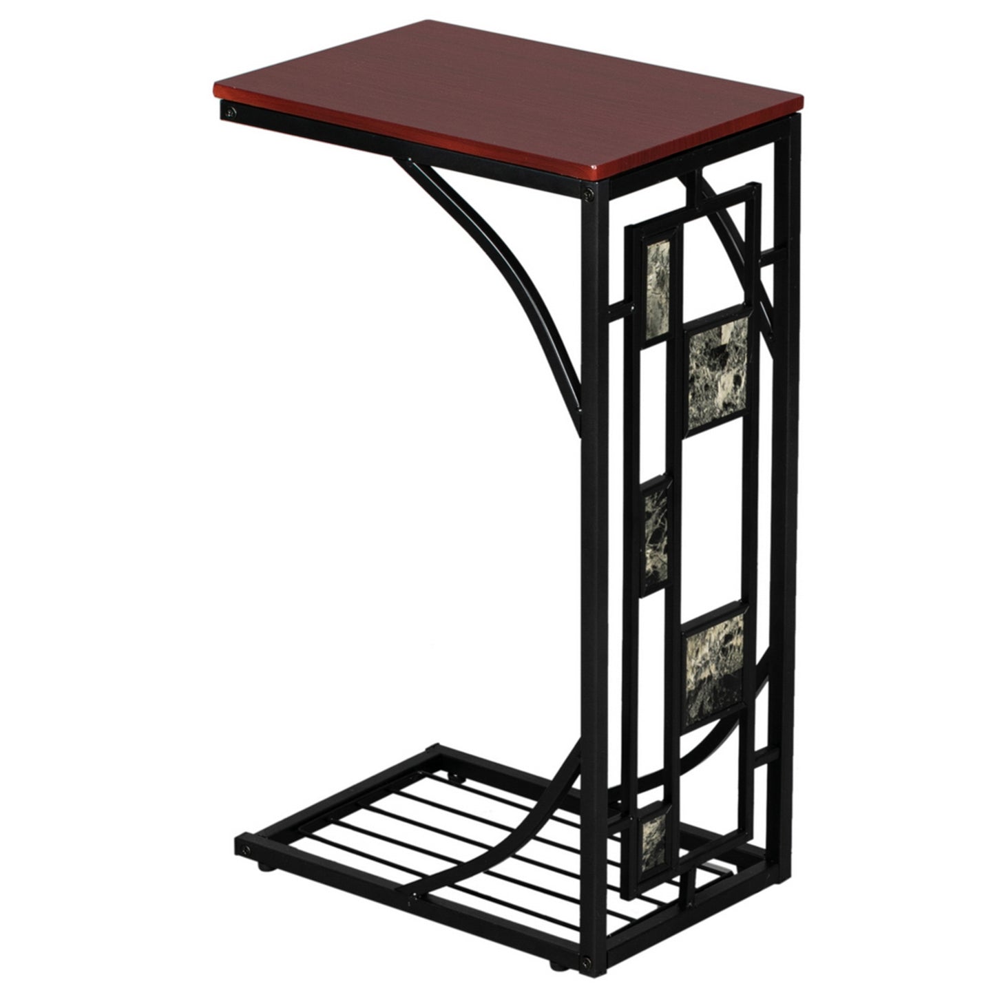 Iron Side Table Coffee Table Brown