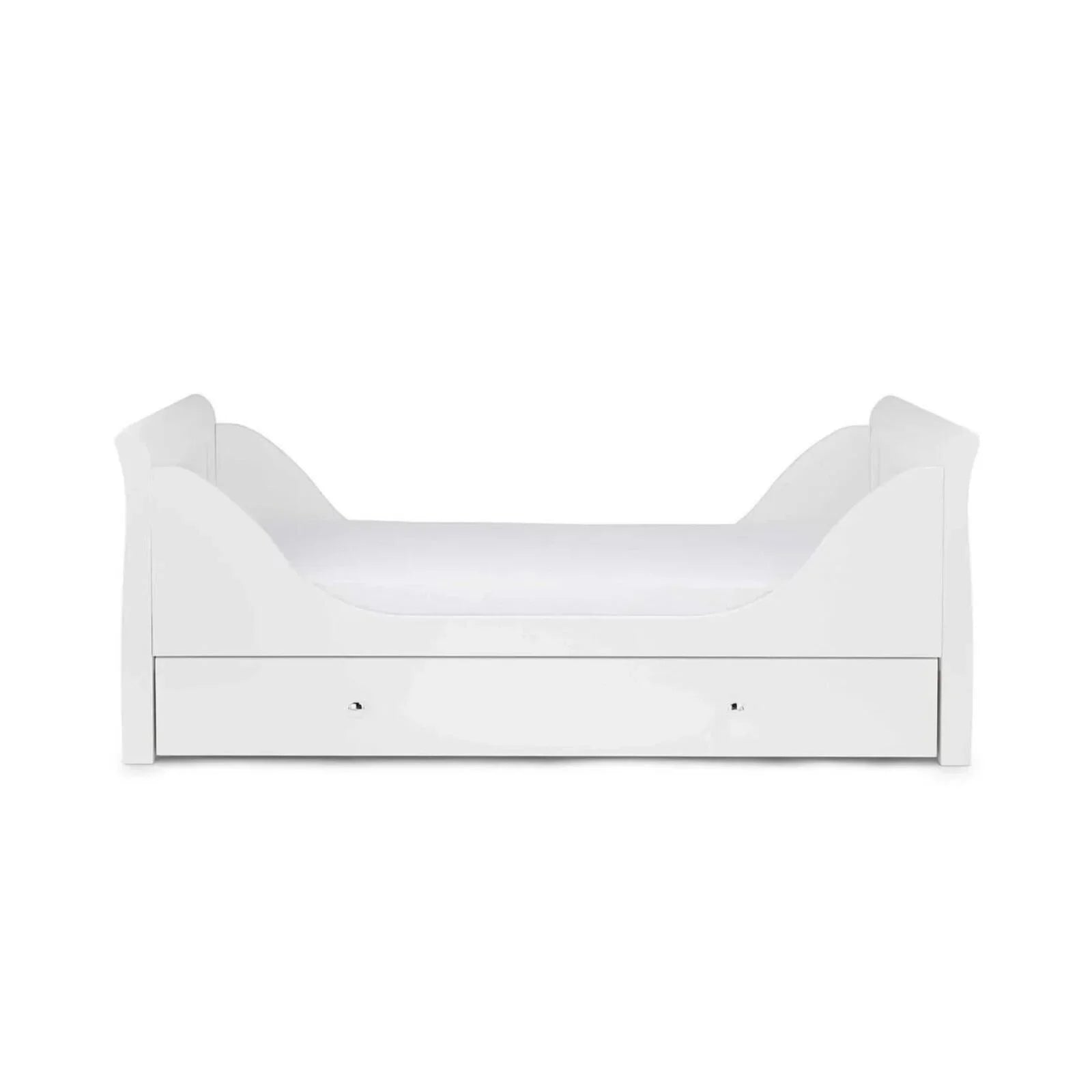 Ickle Bubba Snowdon Classic Cot Bed White - Premium Sprung Mattress