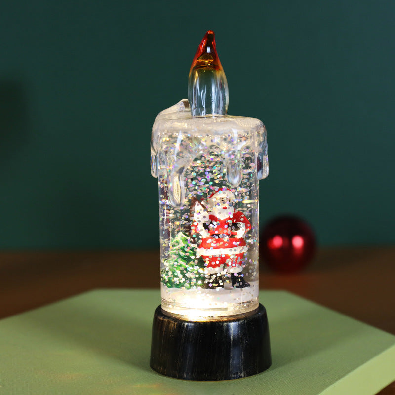 Christmas Decorations Candle Light Scene Layout