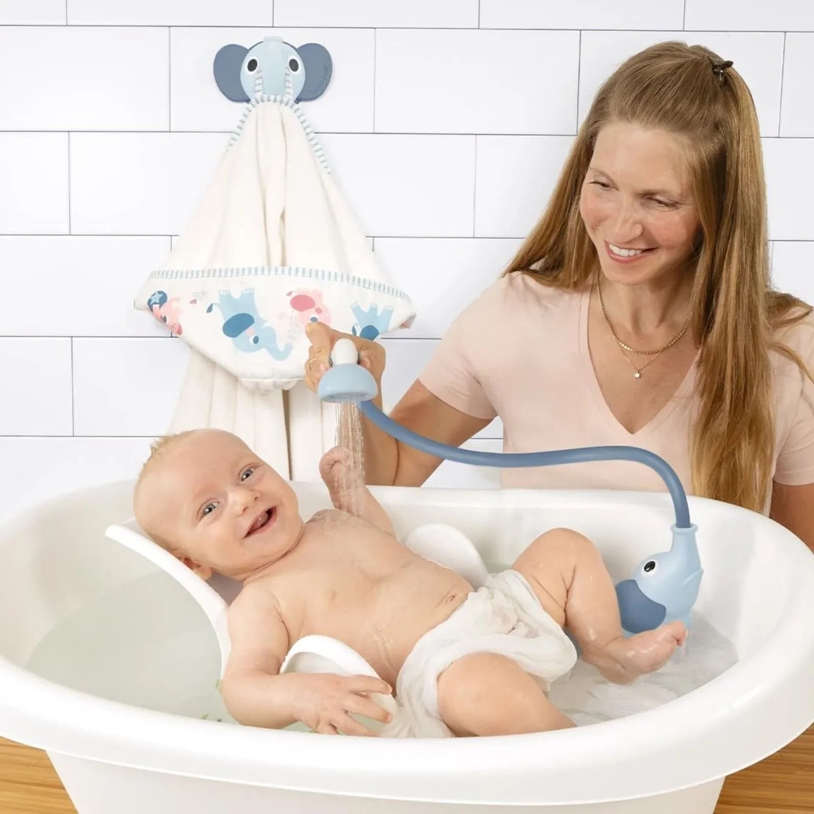 Yookidoo Baby Shower Gift Set Elephant - Cloudy Blue