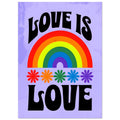 Love Is Love Rainbow Wall Art – Retro Pride Poster, 70s Style LGBTQ+ Equality Print