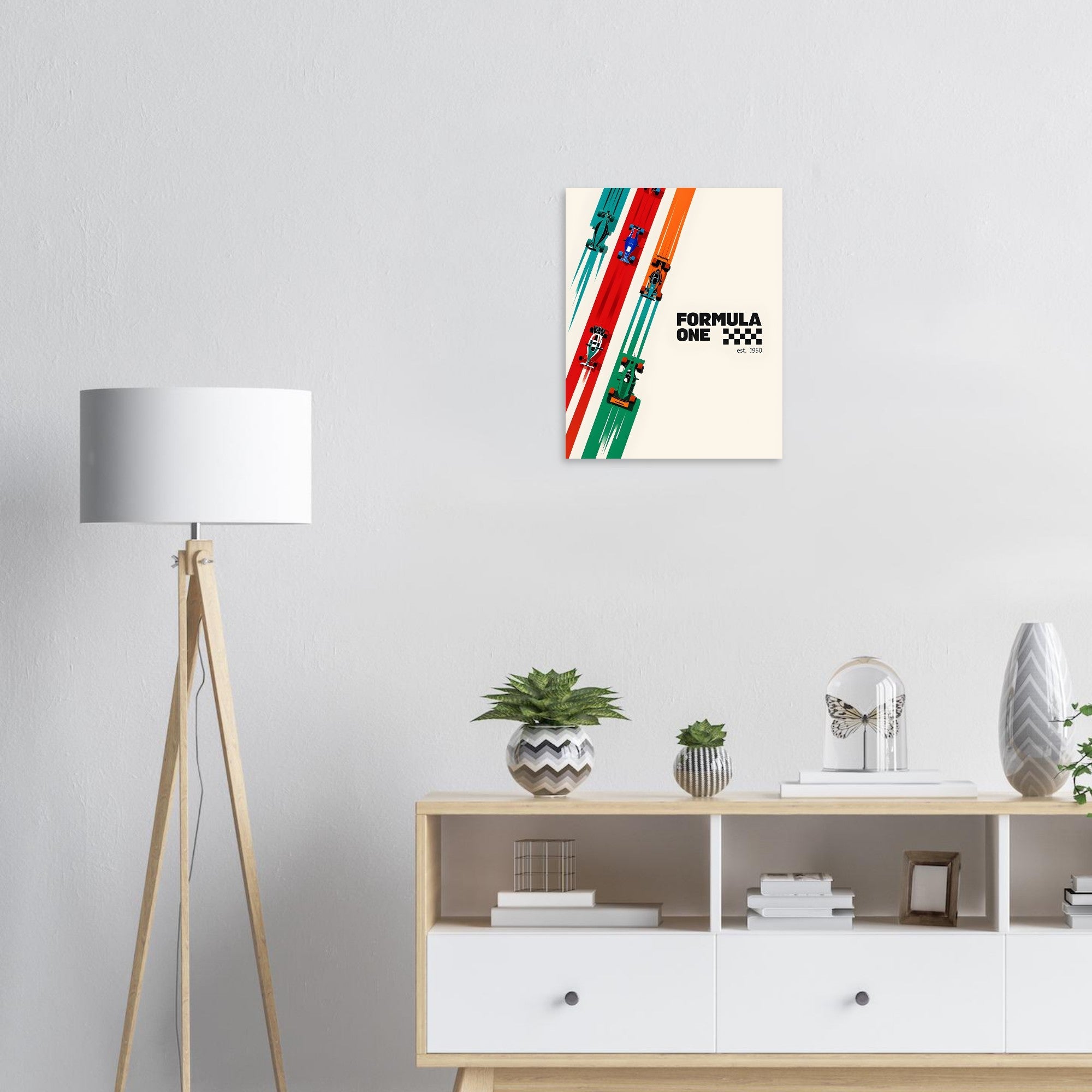 Retro Racing Poster - Vintage Matte Wall Art | Classic Car Motorsport Print for Home Decor