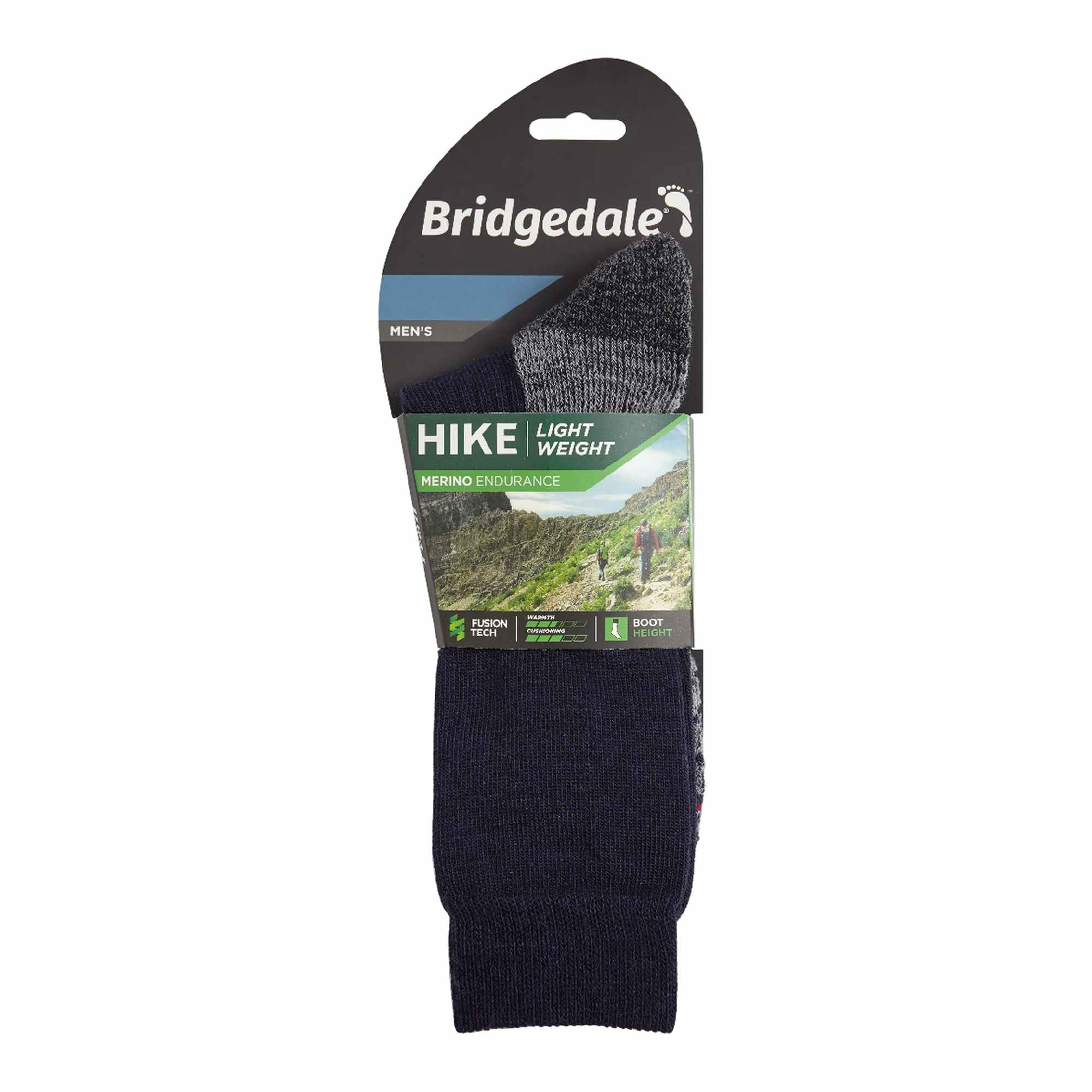 1 Pack Mens Hiking Lightweight Merino Wool Boot Socks