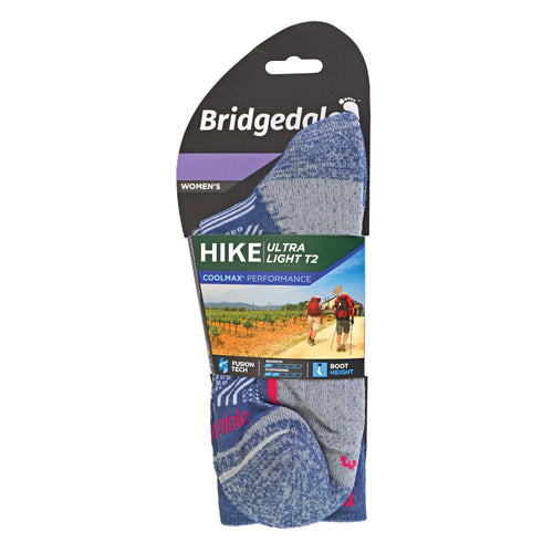 1 Pack Ladies Hiking Ultralight T2 Coolmax Boot Socks