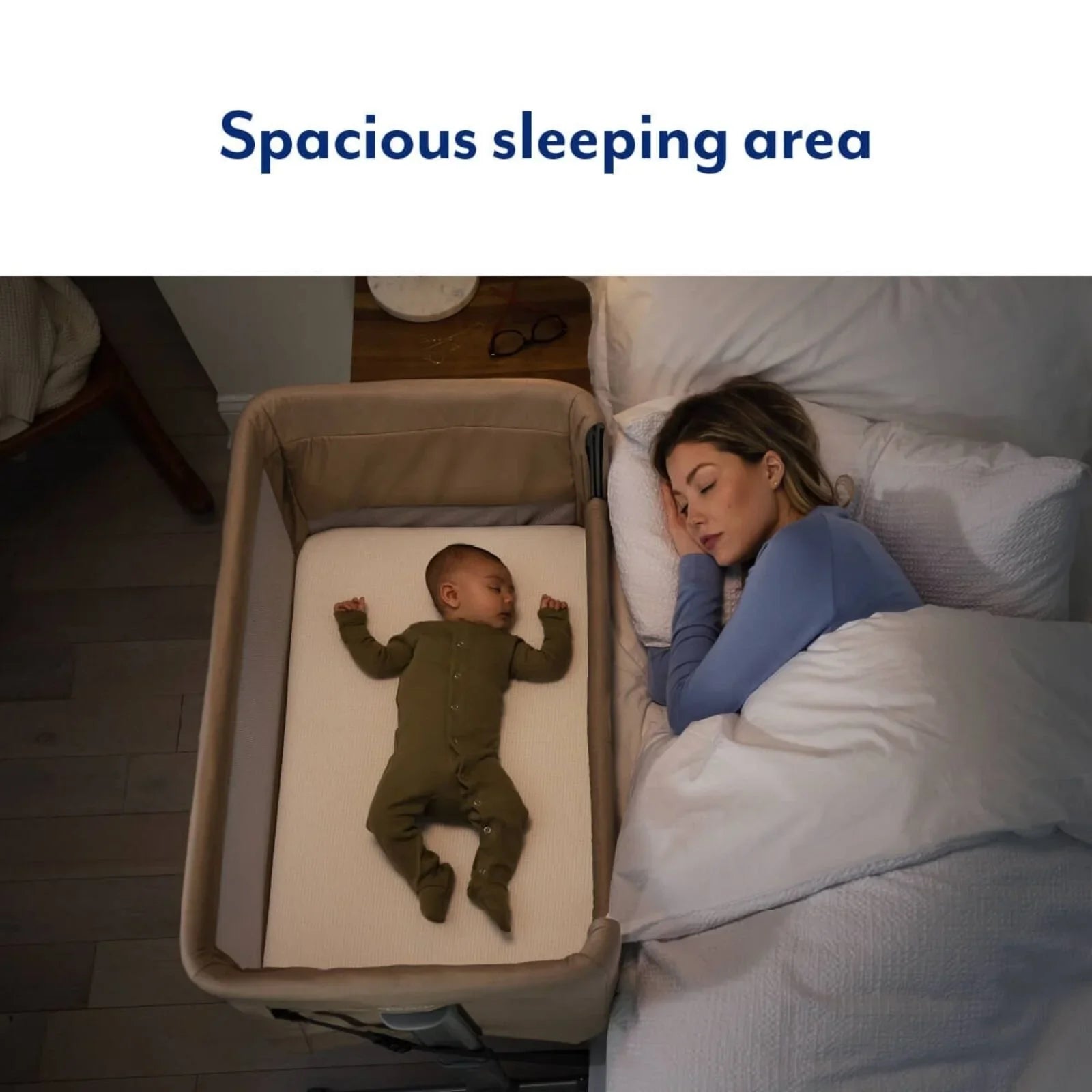 Graco Sweet2Sleep Bedside Crib - Oatmeal