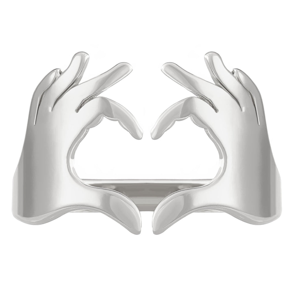 Fashion Love Heart Romantic Hands Ring