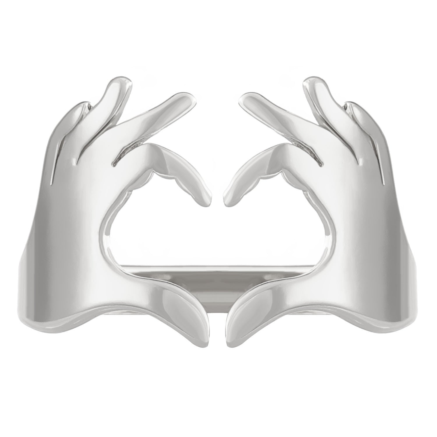 Fashion Love Heart Romantic Hands Ring