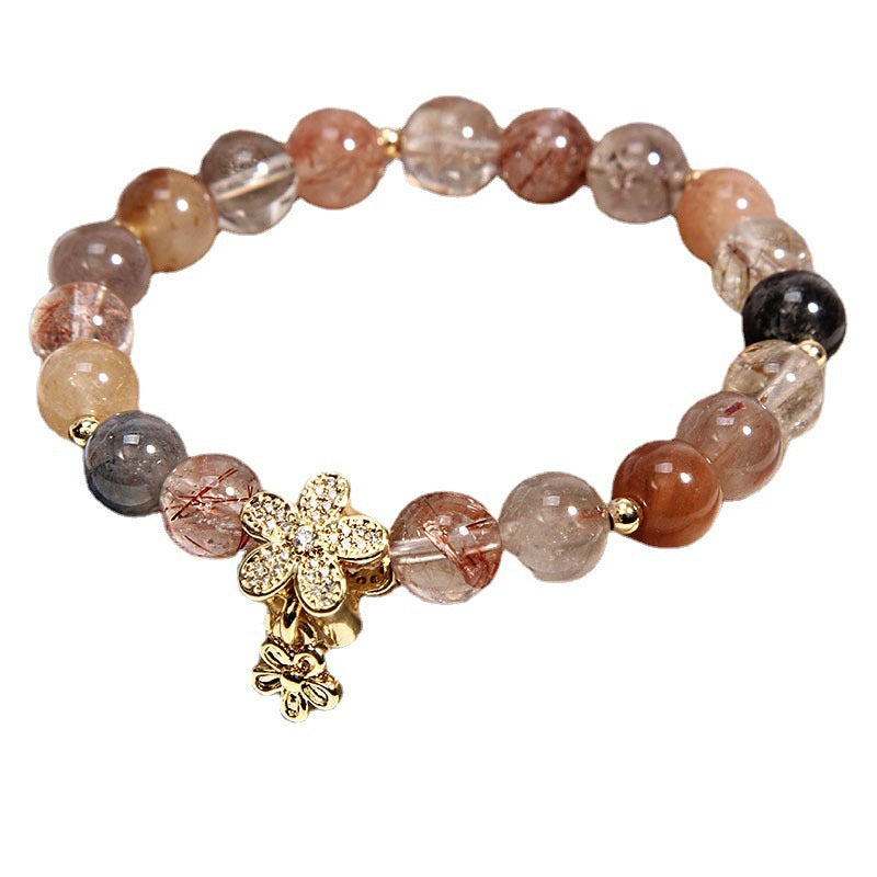 Gold Rutilated Quartz Bracelet Money Drawing And Luck Changing Business Prosperity Natural Crystal