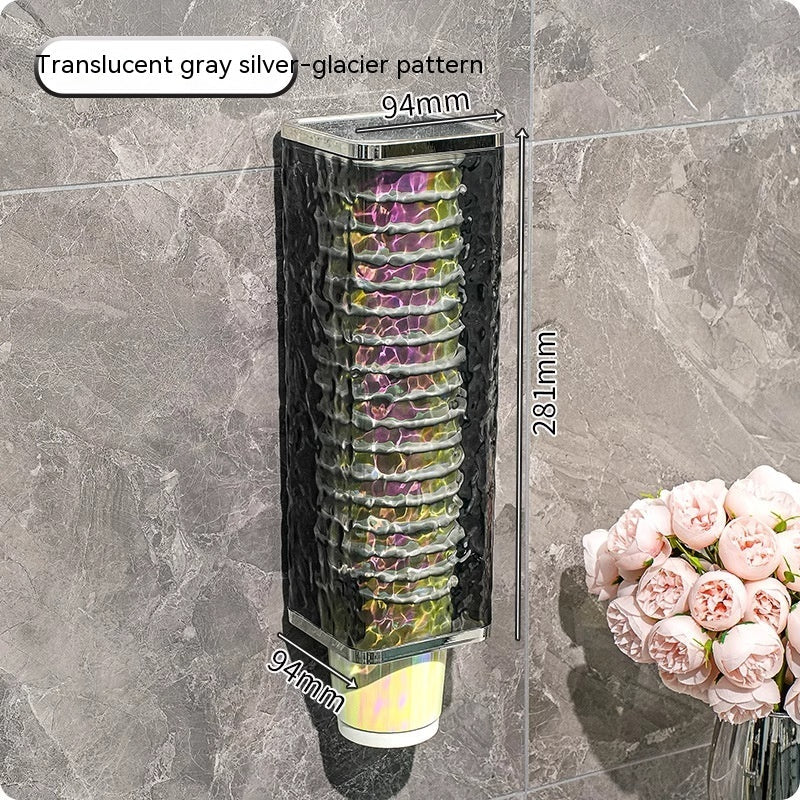 Disposable Cup Cup Puller Wall-mounted Punch-free Household Light Luxury Good-looking