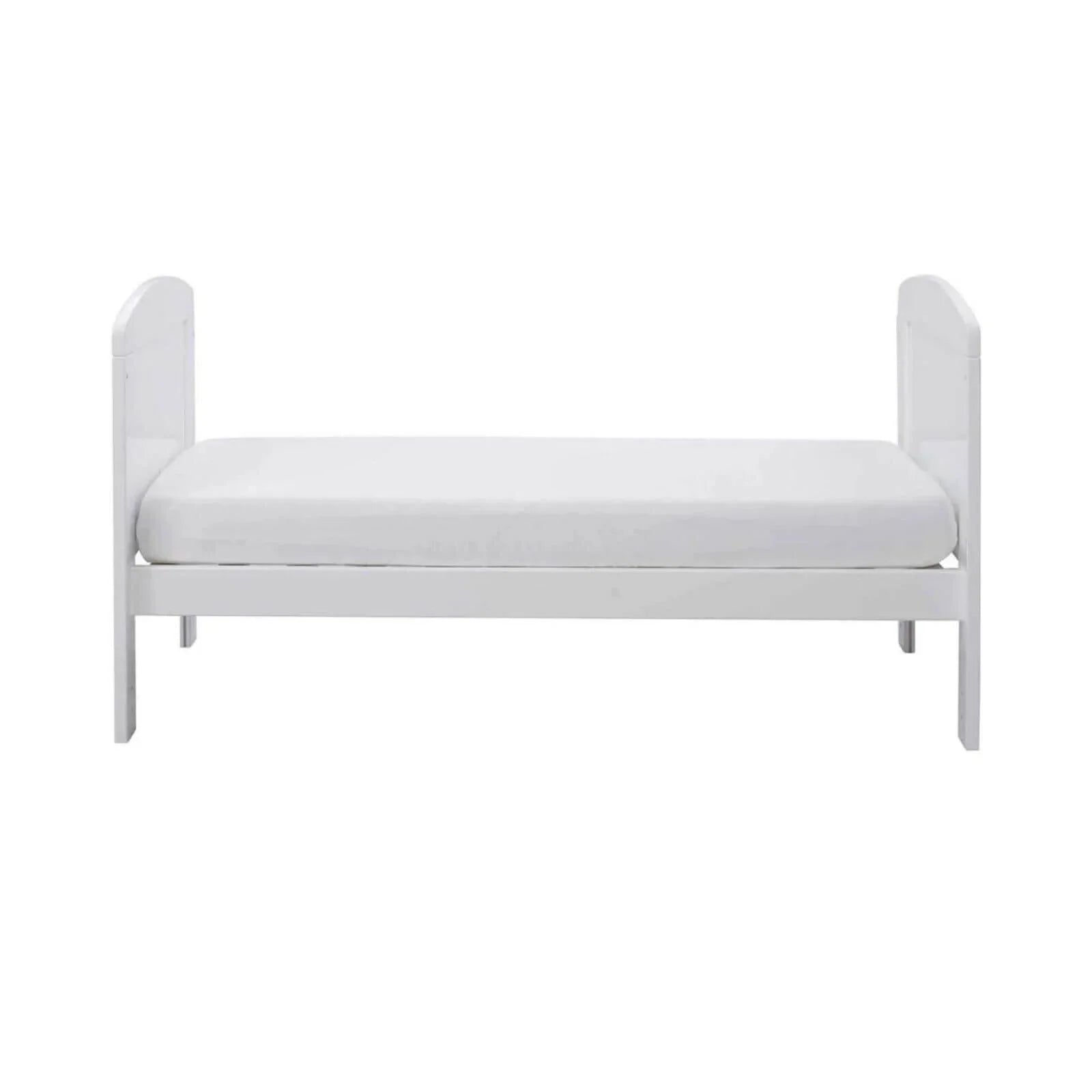 Ickle Bubba Coleby Mini Cot Bed White - Fibre Mattress