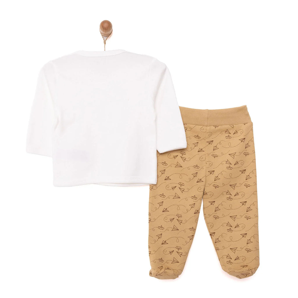 HelloBaby Boy 5 Piece Newborn Set - Beige