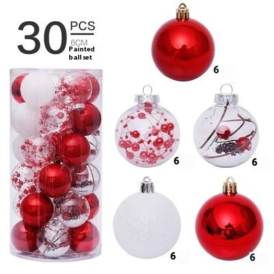 Christmas Decorations 6CM Painted PET
